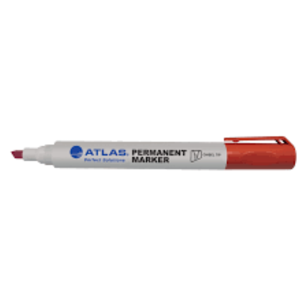 Atlas Permanent Marker Chisel DZ=12EA RD AS-MP200-RD